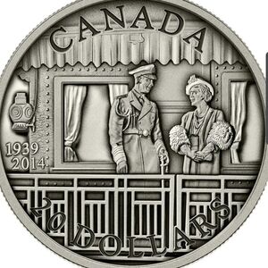 2014 RCM $20 The First Royal Visit, 75th Anniversary - Pure Silver Coin